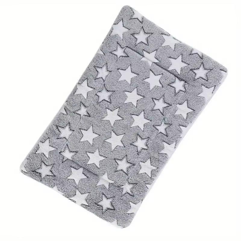 Dog Sleeping Mat Pet Bed Cat Bed Soft Hair Thickened Blanket Pad Fleece Home Washable Warm Bear Pattern Blanket Pet Supplies