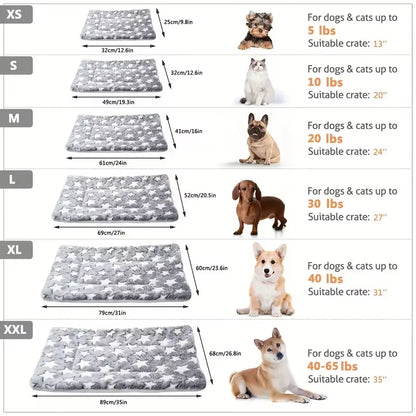Dog Sleeping Mat Pet Bed Cat Bed Soft Hair Thickened Blanket Pad Fleece Home Washable Warm Bear Pattern Blanket Pet Supplies